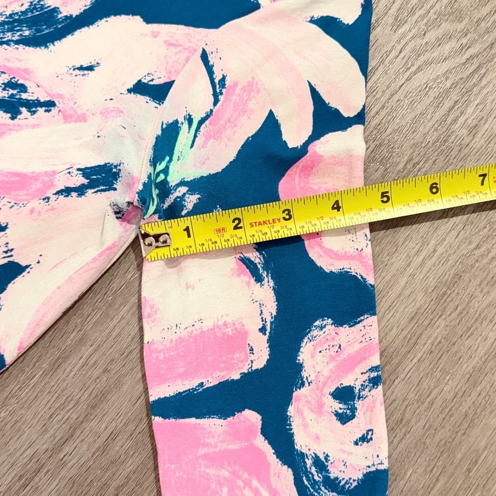 Lilly Pulitzer Sophia Dress Tidal Wave Pan's Garden Pink Teal 3/4 Sleeve XS - Picture 8 of 10